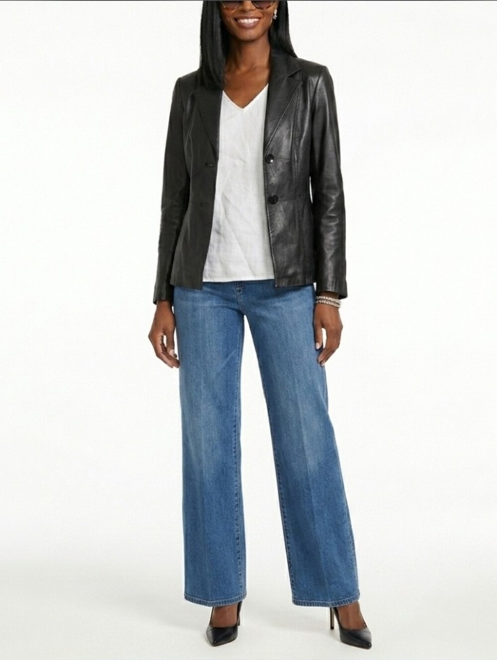Pre-Loved Wilsons Leather x Pelle Studio Black Leather Blazer